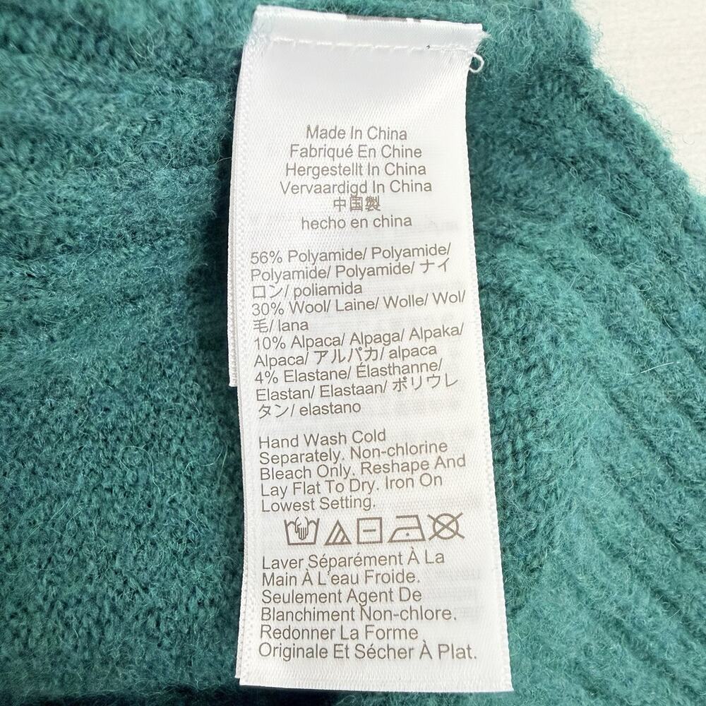 J.Crew Supersoft Yarn Turtleneck Sweater Women S Green Wool Alpaca Blend Cozy - Picture 9 of 15